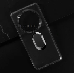 Durable Back Ring Holder TPU Silicone Phone Case - Sleek Design for Cubot X90 (Clear Tpu A Black)