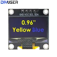 DIYUSER 0.96 inch IIC SPI Serial 7/4Pin White/Blue/Yellow Blue/Yellow OLED Display SSD1306 12864 LCD Screen Board for Arduino - Image 3