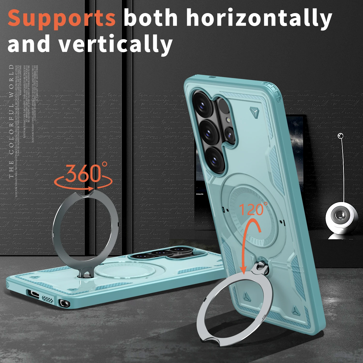 360° Rotating Stand Phone Case with Edge Bracket - Enhanced Protection and Versatility