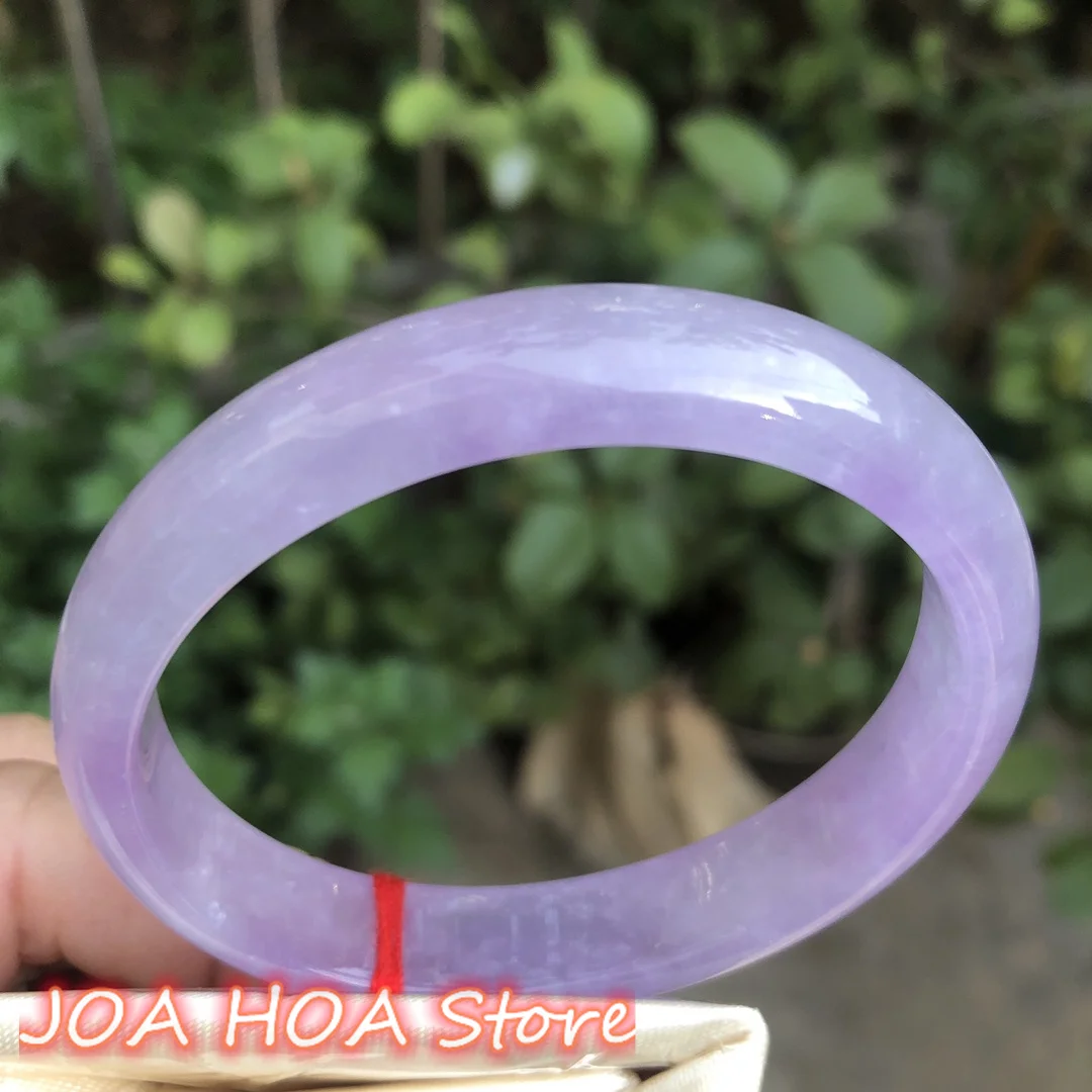 Quality Natural Jade Bangle Ice Species Jadeite Bracelet Chaise Violet Fashion Handring Accessories Fine Jewelry