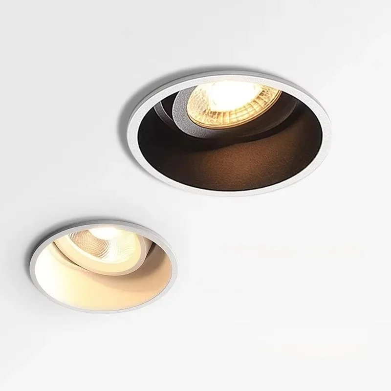 Anti Glare LED Downlight Adjustable 7W12W15W20W24W AC90-260V Dimmable CRI 97 COB Ceiling Lamp Spot Lights For Home led downlight,recessed ceiling spotlight,ceiling lamps