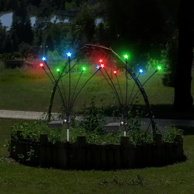 Napelemes, Ingatag Kerti Fény 6 Led Csillag Robbanás Lengő Kültéri Vízálló Csillagútvonalak A Sétány Útvonalához - Image 3
