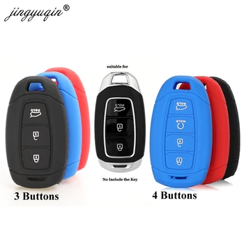 Keyforkess custodia portachiavi in Silicone per Hyundai i30 Ix35 Solaris Azera Elantra Grandeur Ig Accent Santa Fe Verna 2017-Cover senza chiave