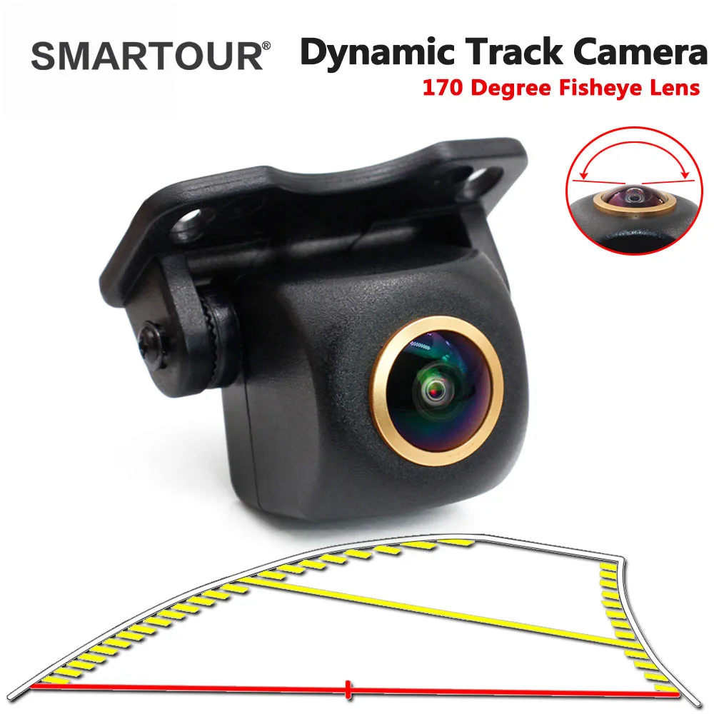 

Car Intelligent Dynamic Trajectory Moving Guide Parking Line Rear View Reverse Backup Tracks Camera For Android DVD Monitor