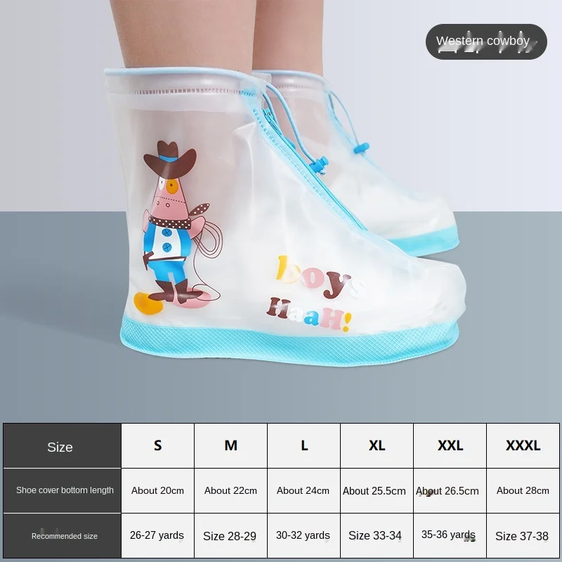 Children's Rain Boot Covers Kids Girls Boys Non-Slip Thickened Student Wear-Resistant Rain Boot Shoes Covers Cartoon Shoes Cover shoe covers,rain shoe covers