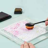 Pinceaux de mélange d'encre, petits outils de mélange d'encre avec poils souples, mélangeur d'art pour dessin, pour la fabrication de cartes, papier large artisanal, 2 pièces 2
