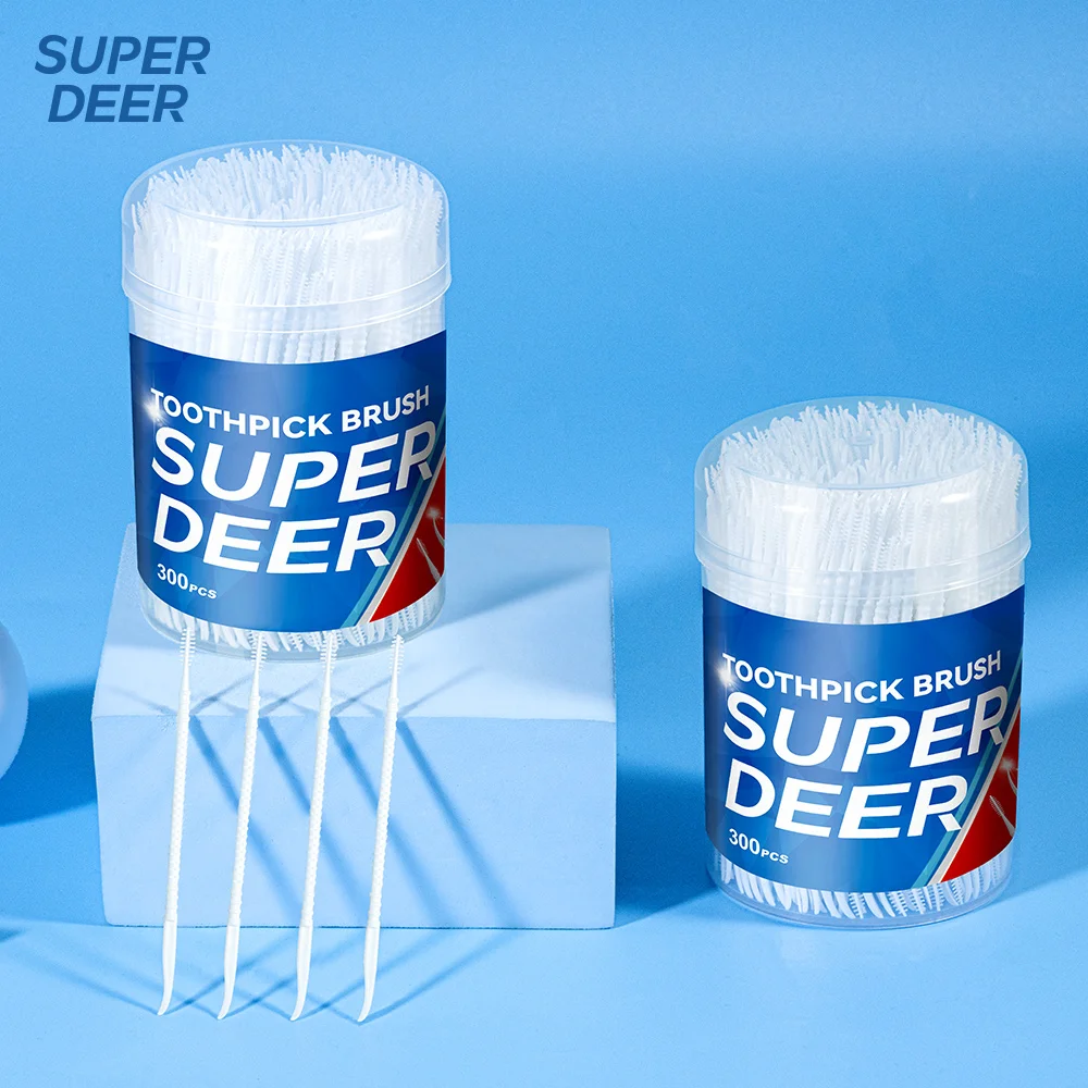 300 PCs Boxed Toothpick Brush Plastic Toothpick Disposable Household Interdental thumbnail 3