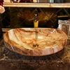 European Countertop Basin Bathroom Sinks Washbasin Ceramic Bathroom Washbasins Hotel Art Basin Home Balcony Small Washing Sink 2