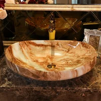 European Countertop Basin Bathroom Sinks Washbasin Ceramic Bathroom Washbasins Hotel Art Basin Home Balcony Small Washing Sink 2