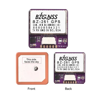 GPS BZGNSS BZ-251 con bussola navigatore 5883 - Monitoraggio esterno in tempo reale per campeggio, escursionismo, viaggi su strada