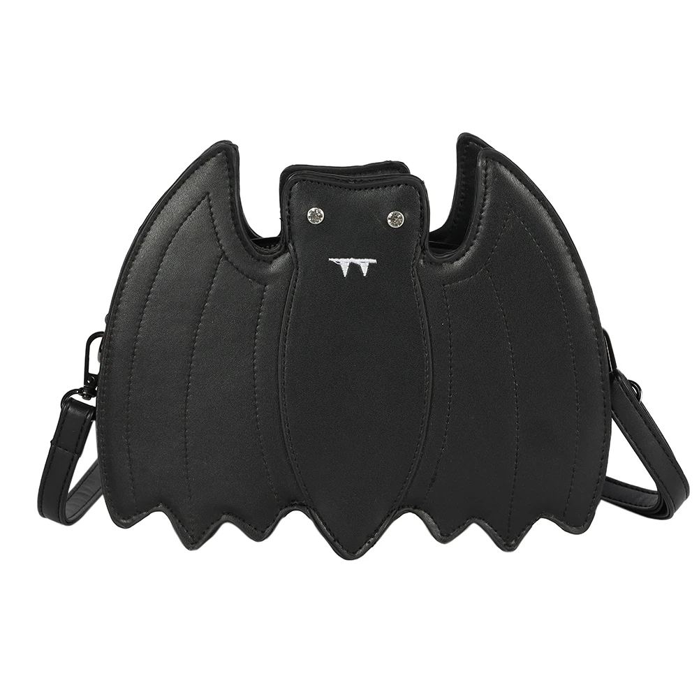 Halloween Bat Crossbody Bags Funny Pumpkin Satchels PU Leather Cross Body Handbag Cute Sling Zipper for Women Girl Party Gift
