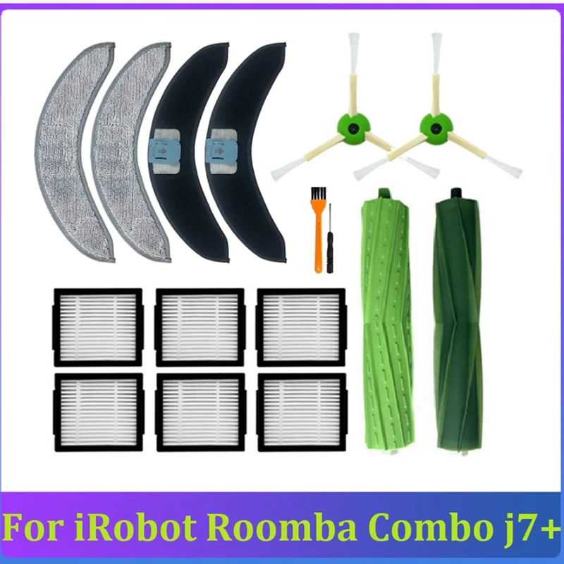 

Комплект запчастей для Irobot Roomba, комплект из 16 резиновых щеток для робота-пылесоса, ткань для детской швабры