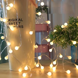 Guirlande lumineuse multicolore à 40 LED, alimentée par batterie, étanche, pour décoration d'atmosphère, pour salle de fête, intérieur et extérieur 