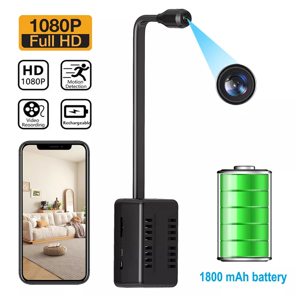 Mini Camera 1080P HD WiFi Wireless Cam IP Secret Video Recorder Security Protection Surveillance Sensor Motion Detection