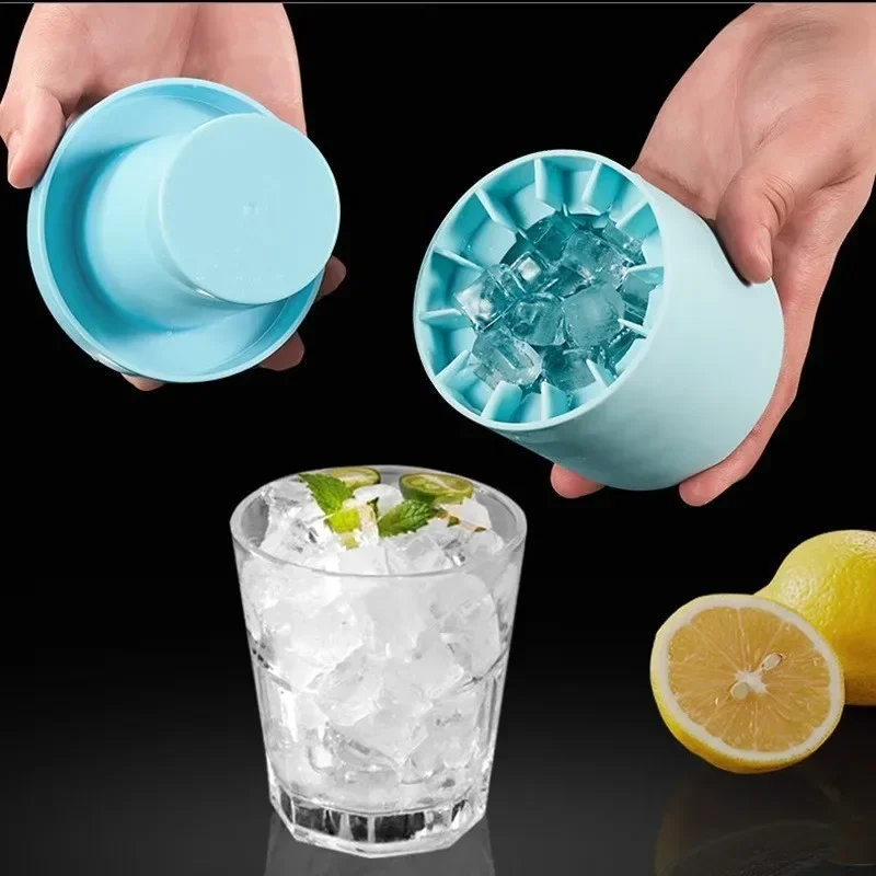 Silicone Ice Cube Mold Bucket Bar Kitchen Accessories Pieces Home Summer Beer Cooling Tools Maker Gadgets Dining Garden
