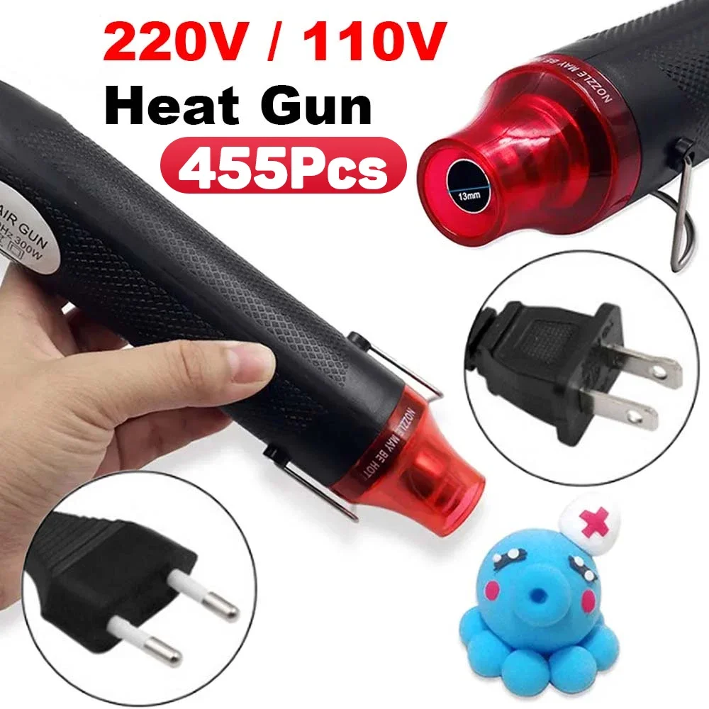 Versatile Heat Gun with Adjustable Temperature Settings and Support Stand