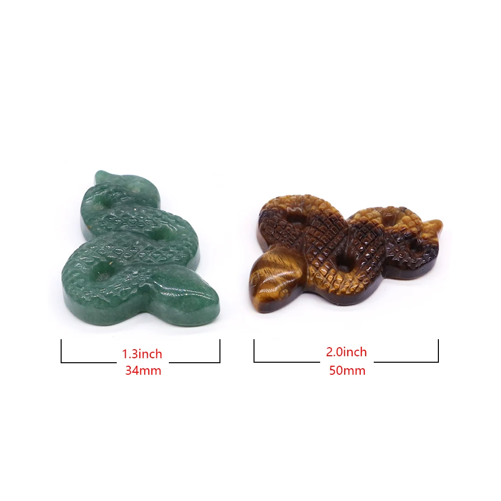 Natural Stones Snake Skull Carved Quartz Crystal Reiki Healing Gemstone Cleansing Protection Animal Figurine Home Decor Gift 2