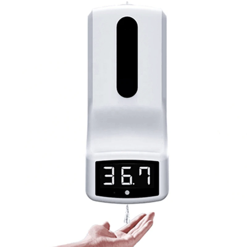 

Plastic 1000 ml white automatic soap dispenser wall mount drop liquid gel pump dispenser with thermometer