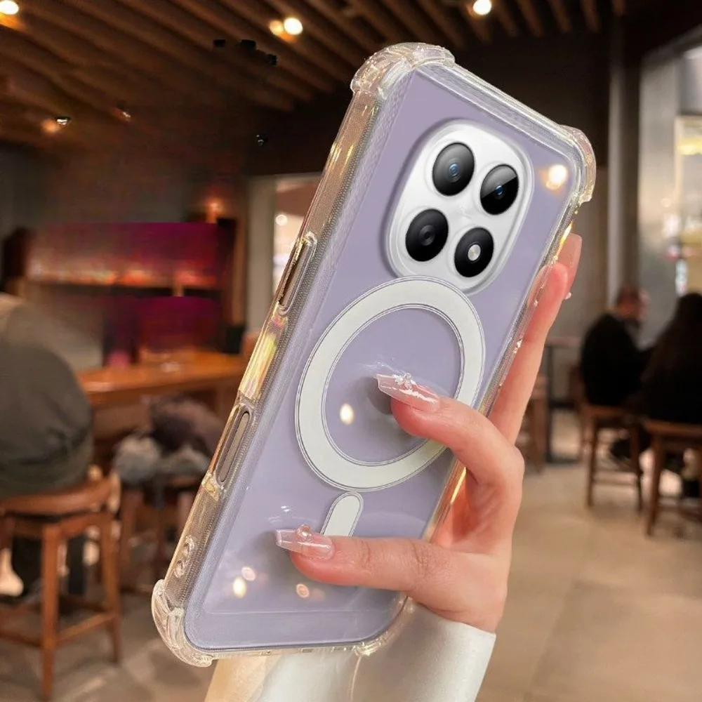 Enhanced Magnetic Anti-Fall Transparent Phone Case