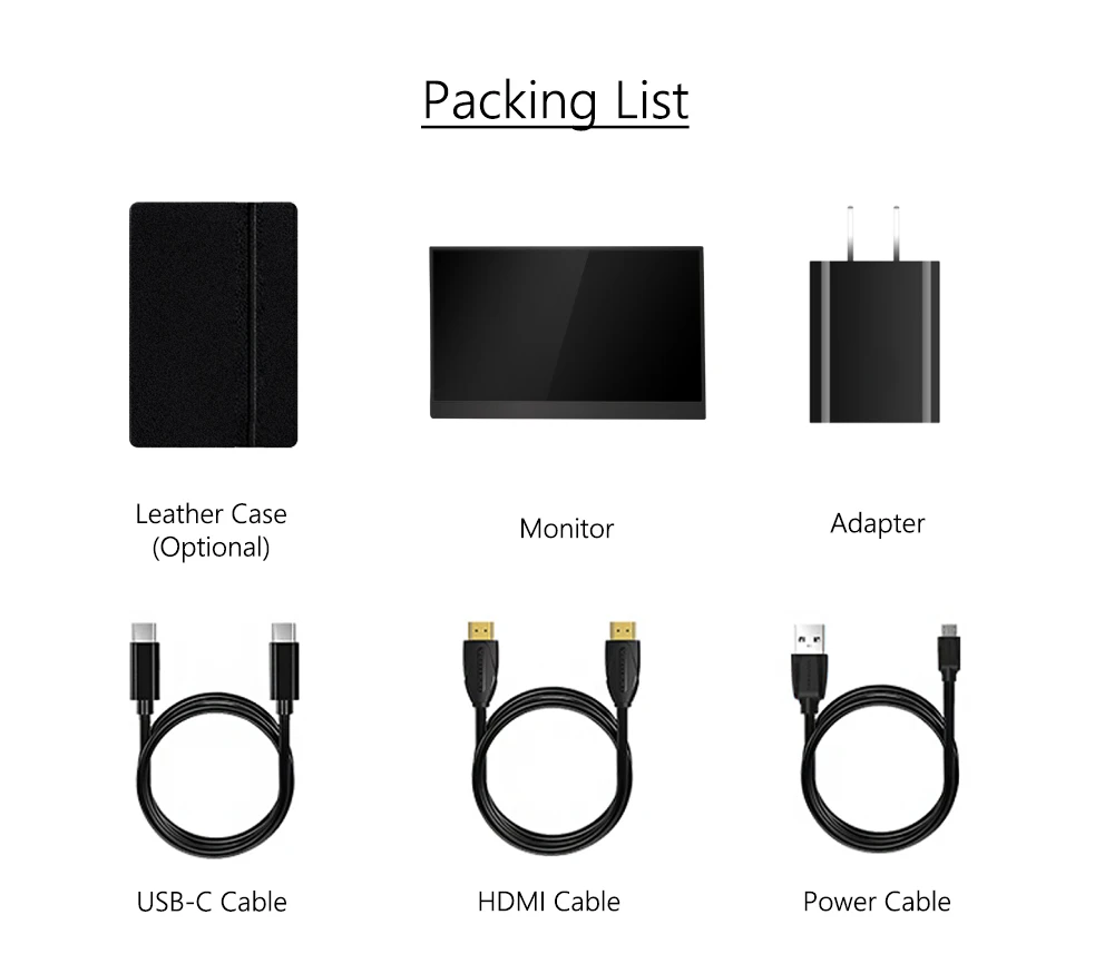 OUTMIX ġ ũ ޴  ӿ C Ÿ HDMI ġ , PS4 5 ġ ٵ Ʈ ̴ PC Ϳ, 15.6 ġ