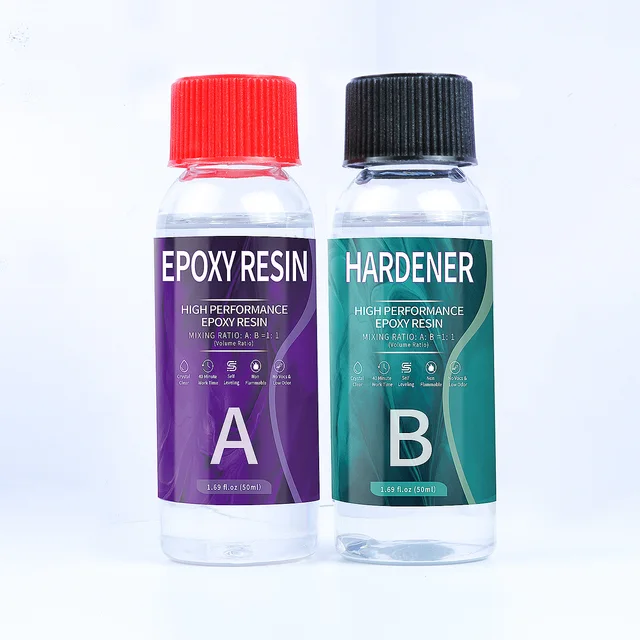 AB Epoxy Resin Glue High Adhesive Crystal Clear Hardener Easy Mix DIY