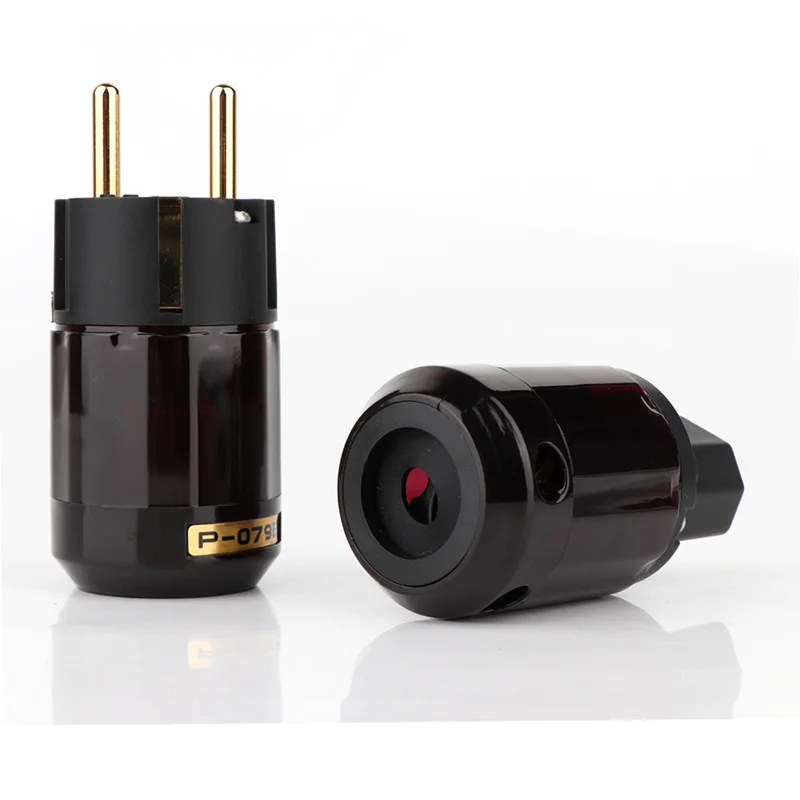 Hifi C-079 Schuko европейская вилка европейского стандарта, 24k позолоченный аудиоразъем IEC, гнездовой, Штекерный аудиоразъем для самостоятельной сборки (art.: 3920bec454b2a) - 3920bec454b2a