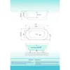 59" Freestanding Bathtub with Bathtub Spa Pillow，Bottom with Stainless Steel Bracket Makes，1- 2 Persons Bathing， Luxury Bathtub 6