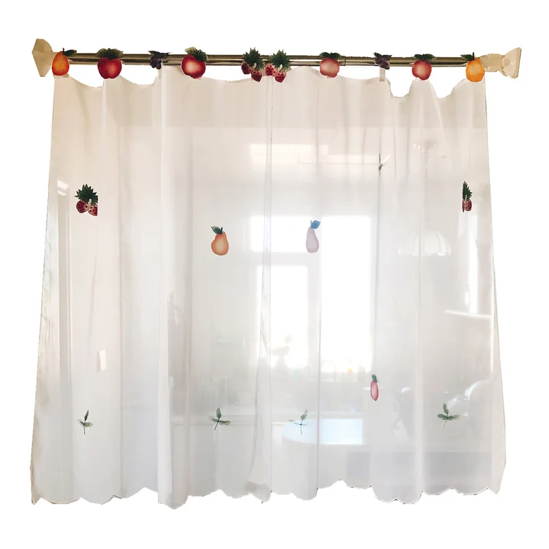 

Занавеска в пасторальном стиле с вышивкой, 150x82 см