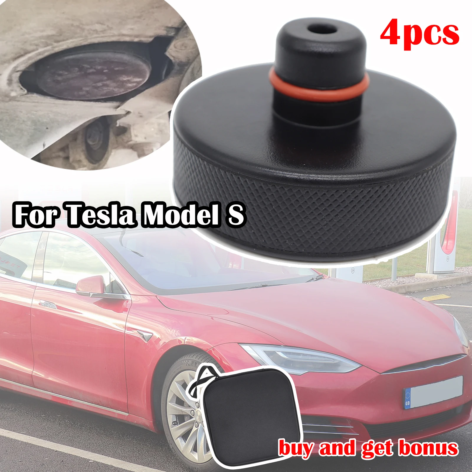 

For Tesla Model S X 3 Y Rubber Jack Lift Pad Jacking Point Jacks Stands Adapter Lifting Tool Support Chassis 2017 2018 2019 2020