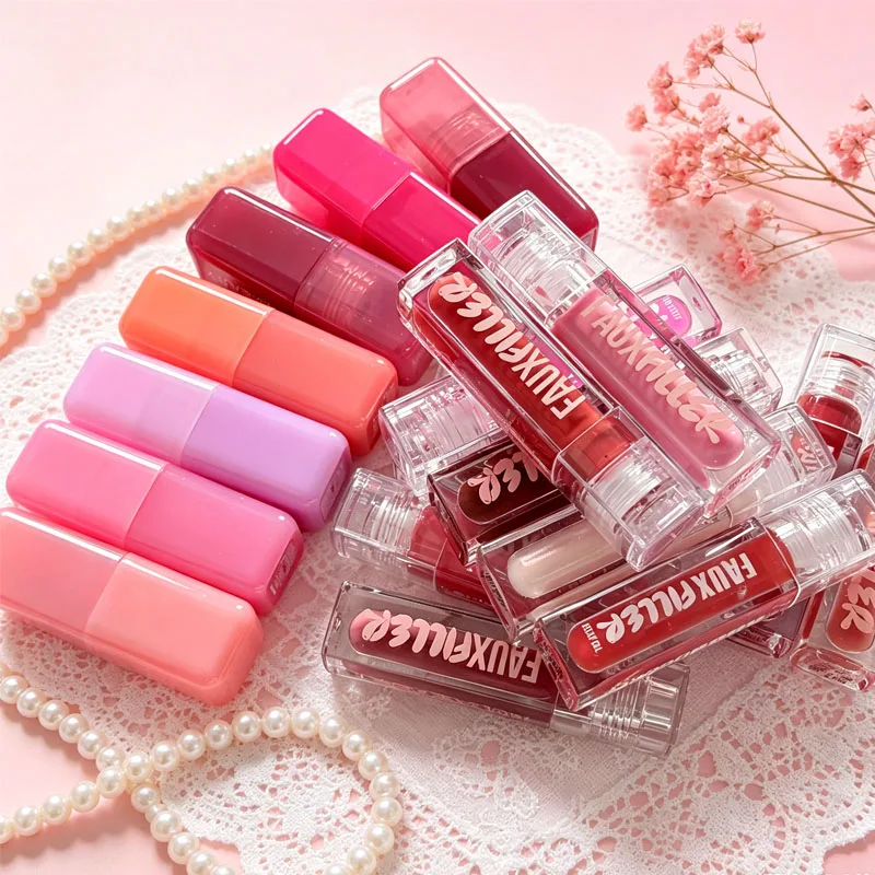 RHO Brand New Lipstick Case for iphone Lip Juicy Goji Mirror Gloss Lip Glaze Texture Lipliner Pencil Tint Non-stick Cup Makeup