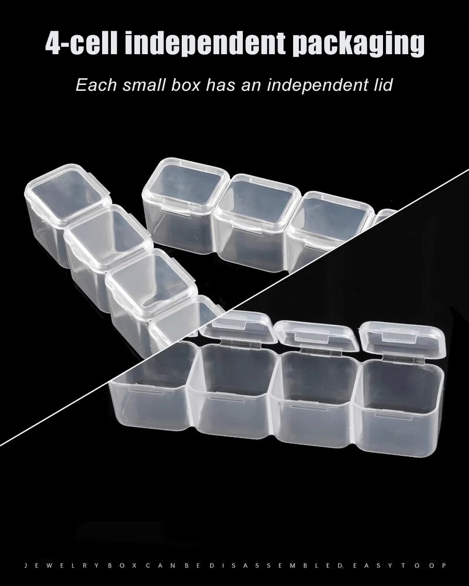 26/28/56 Raster Transparante Organizer Box Plastic Vierkant Verstelbare Organizer Opbergdozen voor Thuis Make-up Sieraden Accessoires