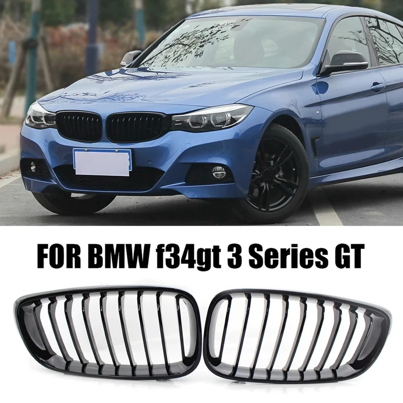 

Front Kidney Grill Single Slats Glossy Black Grille For-Bmw 3 Series Gt F34 2014-2017 328I 330I 335I GT Xdrive Hatchback