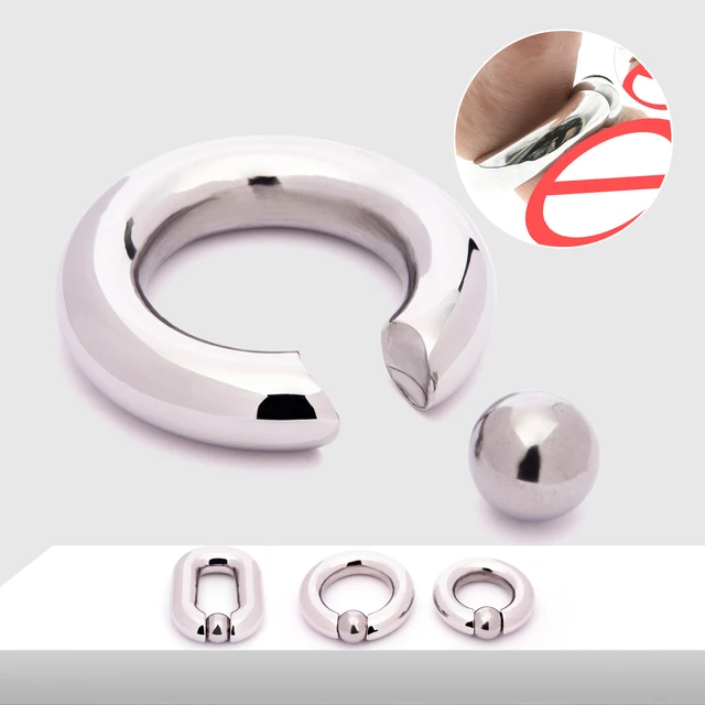 Ball Stretcher Weight Steel Ball Stretching Weights Enhancer Penis Chastity  Ring