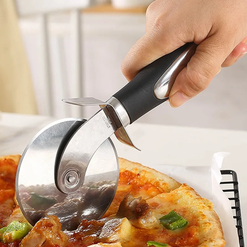 Stainless Steel Pizza Cutter Cake Bread Pies Pizza Knife Pastry Dough Household Kitchen Wheels Cooking Tools Forno 1PC