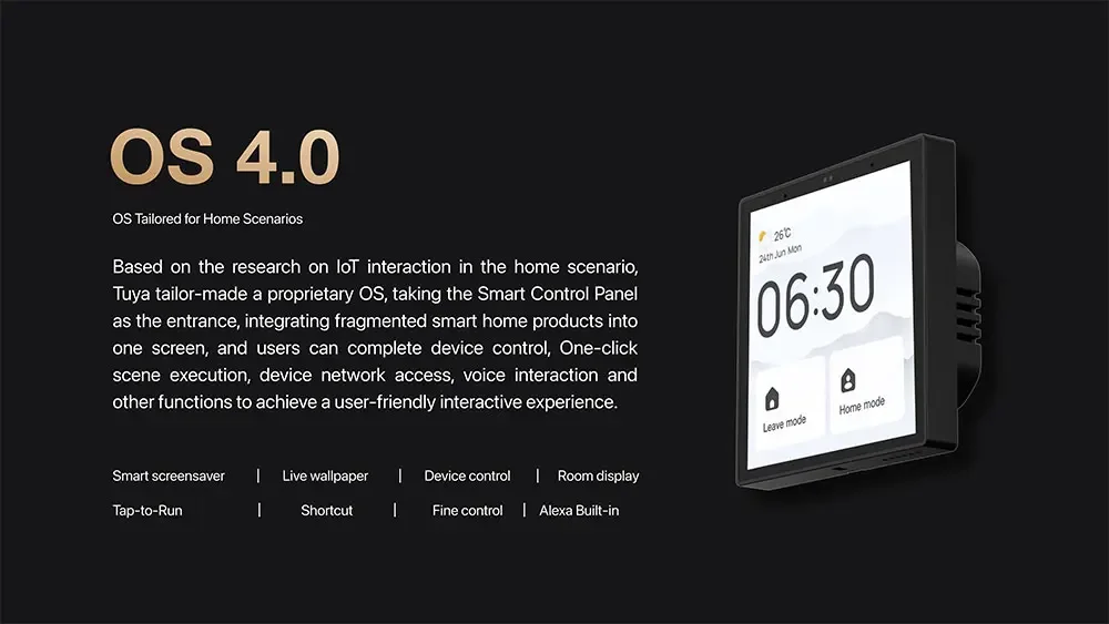 Tuya Control Panel Smart Home Control Panel Tuya Smart Panel Built-In Alexa Gate