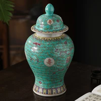 Creative Antique Enamel Color Storage Jar Living Room Art Decoration Jar Large Tea Caddy Ornament Countertop Crafts Home Decor 1
