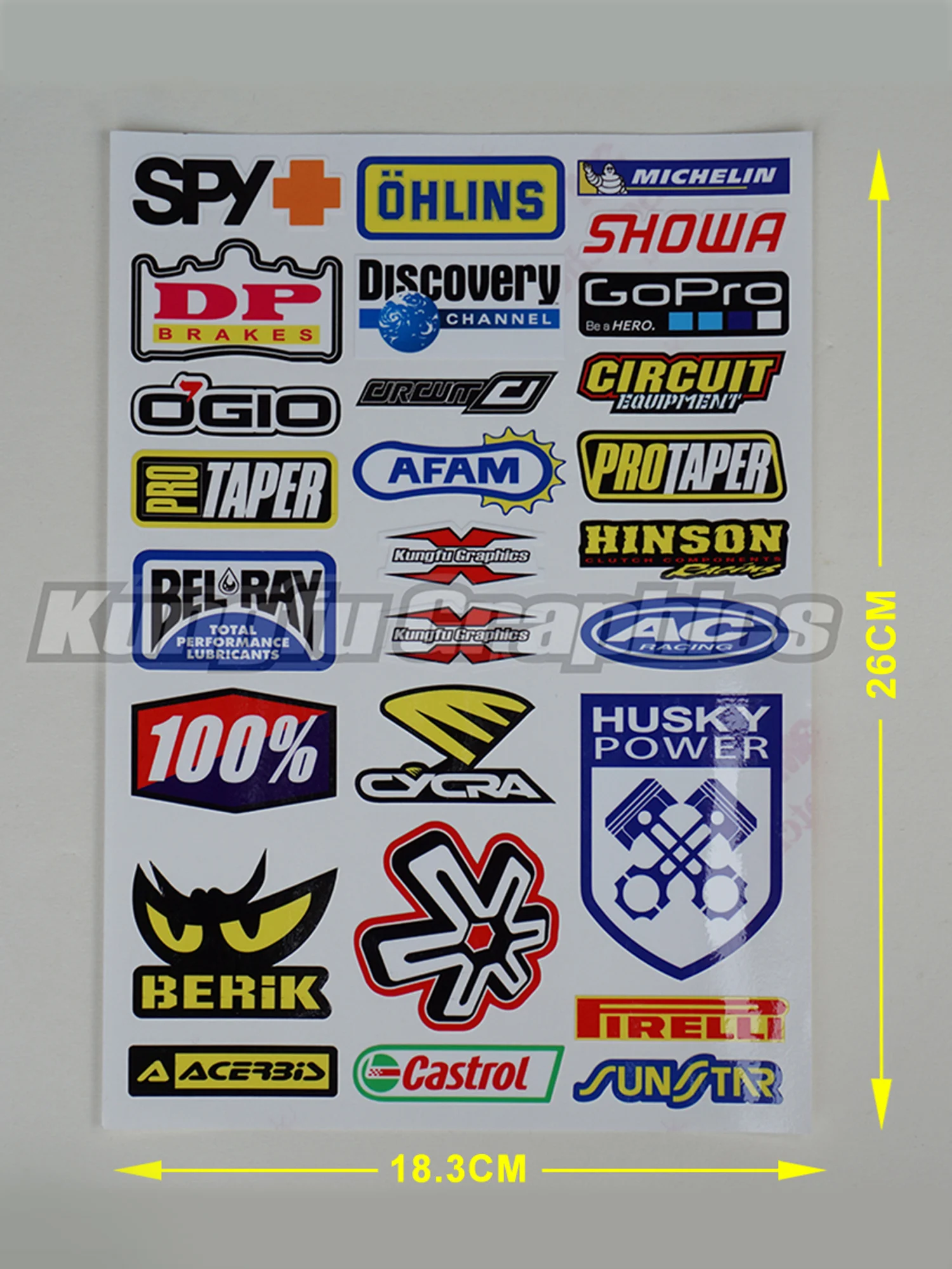 Buy Kungfu Graphics Akrapovic Exhaust Micro Sponsor Logo Racing
