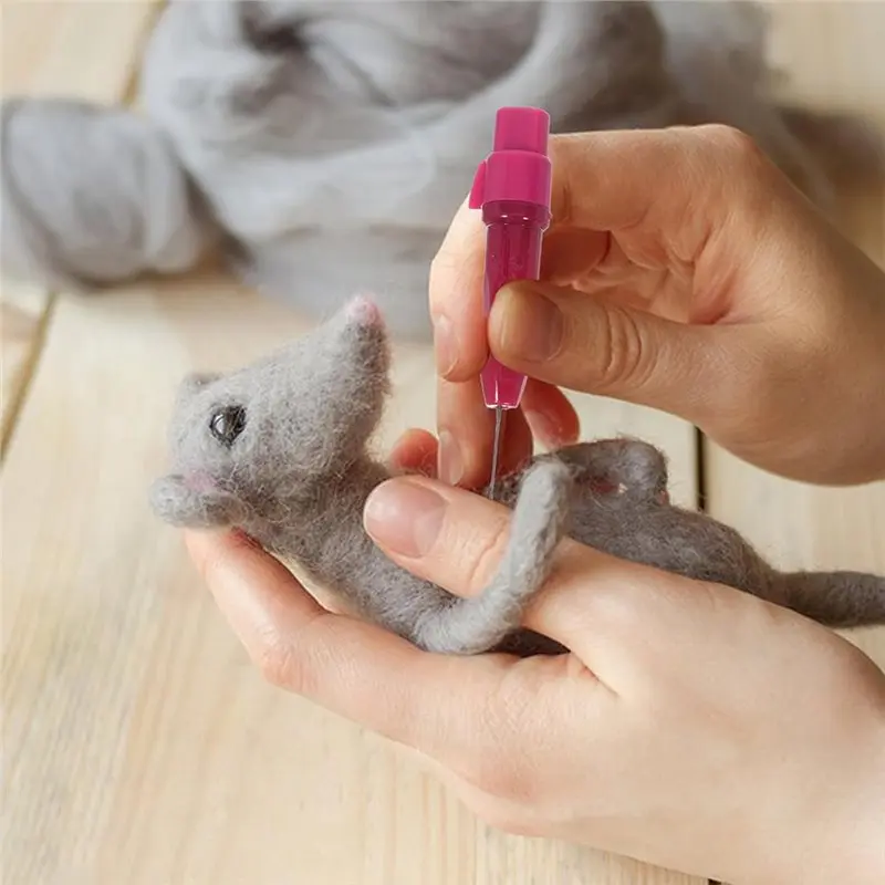 Precision Crafting Needle Felting Tools(5Pcs Set):Ergonomic Handle For DIY Wool Art Projects - 5