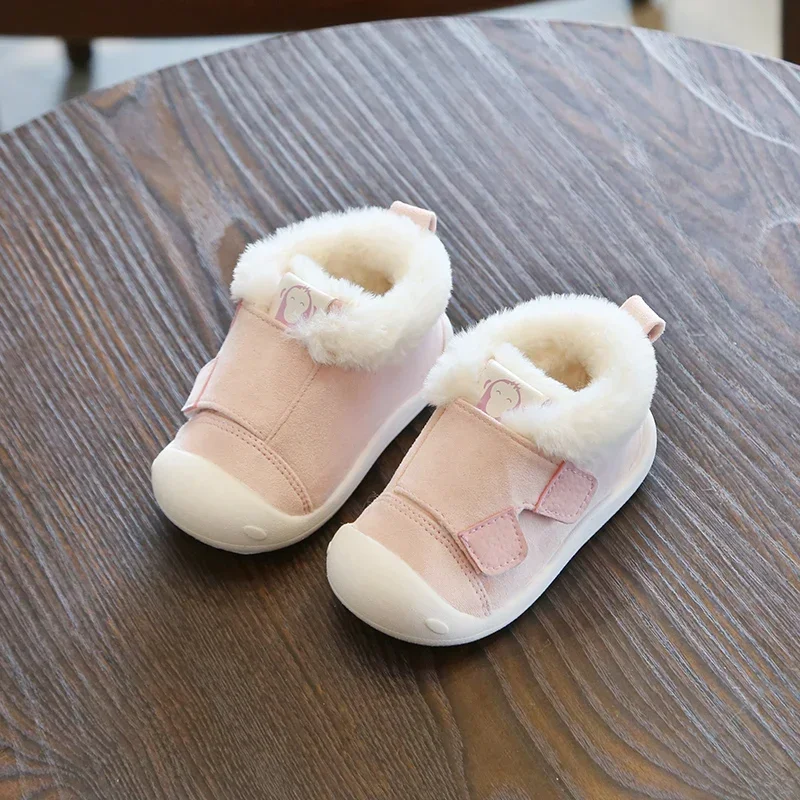 Baby Winter Boots Warm Plush Girls Boys Snow Boots Soft Bottom Non-Slip