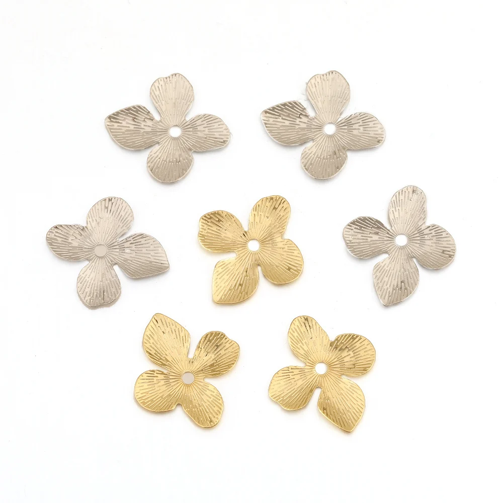 Cordial Design 17*18MM 50Pcs Jewelry Accessories/Genuine Gold Plating/Jewelry Findings & Components/Flowers Plates/DIY Hand Made 11 Cordial Design 17*18MM 50Pcs Jewelry Accessories/Genuine Gold Plating/Jewelry Findings & Components/Flowers Plates/DIY Hand Made - cordial