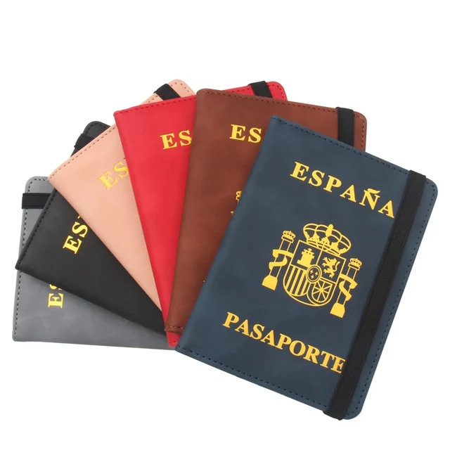 Genuine Leather Spain Personalised Passport Cover Crazy Horse Funda  Pasaporte Business Unisex Durable Spanish - AliExpress