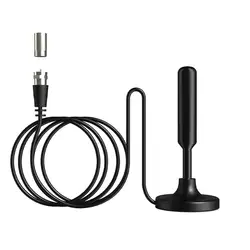 High Gain Digital TV Antenna for Enhanced Indoor and Outdoor Signal Reception (Black)