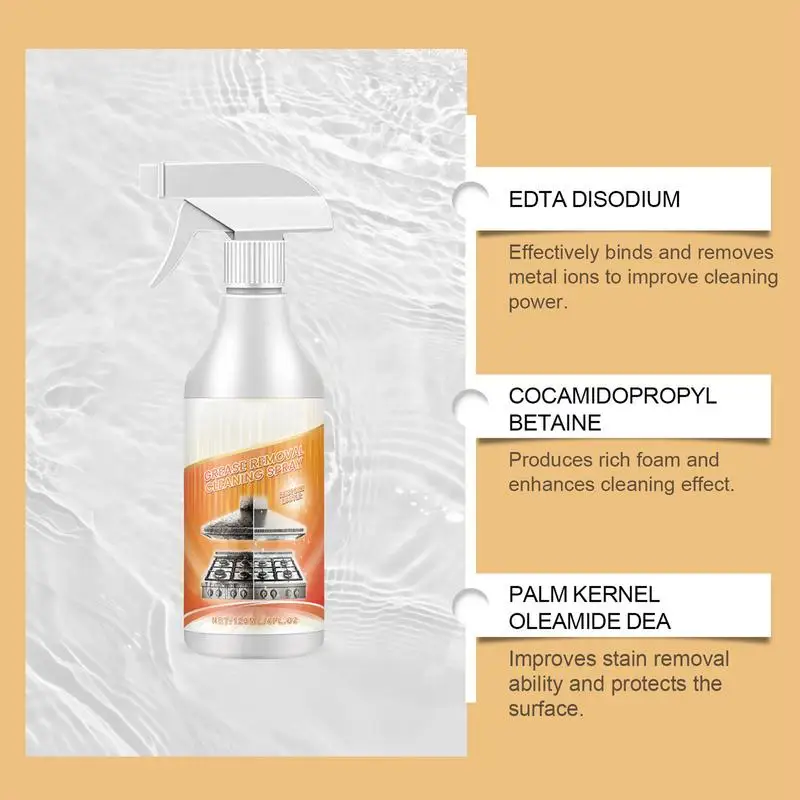 Powerful Kitchen Foam Cleaner Natural Multi-Purpose Cleaner Effective Multi-Functional Foam Spray For Stove Oven