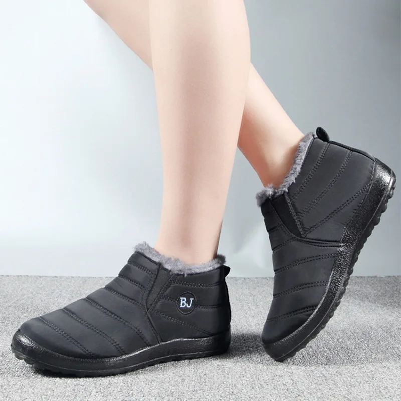 Winter Plush Boots for Men Waterproof Snow Boots Warm Fur Women's Ankle Non-Slip Casual Sneakers Hiking Shoes men sneakers outdoor boots