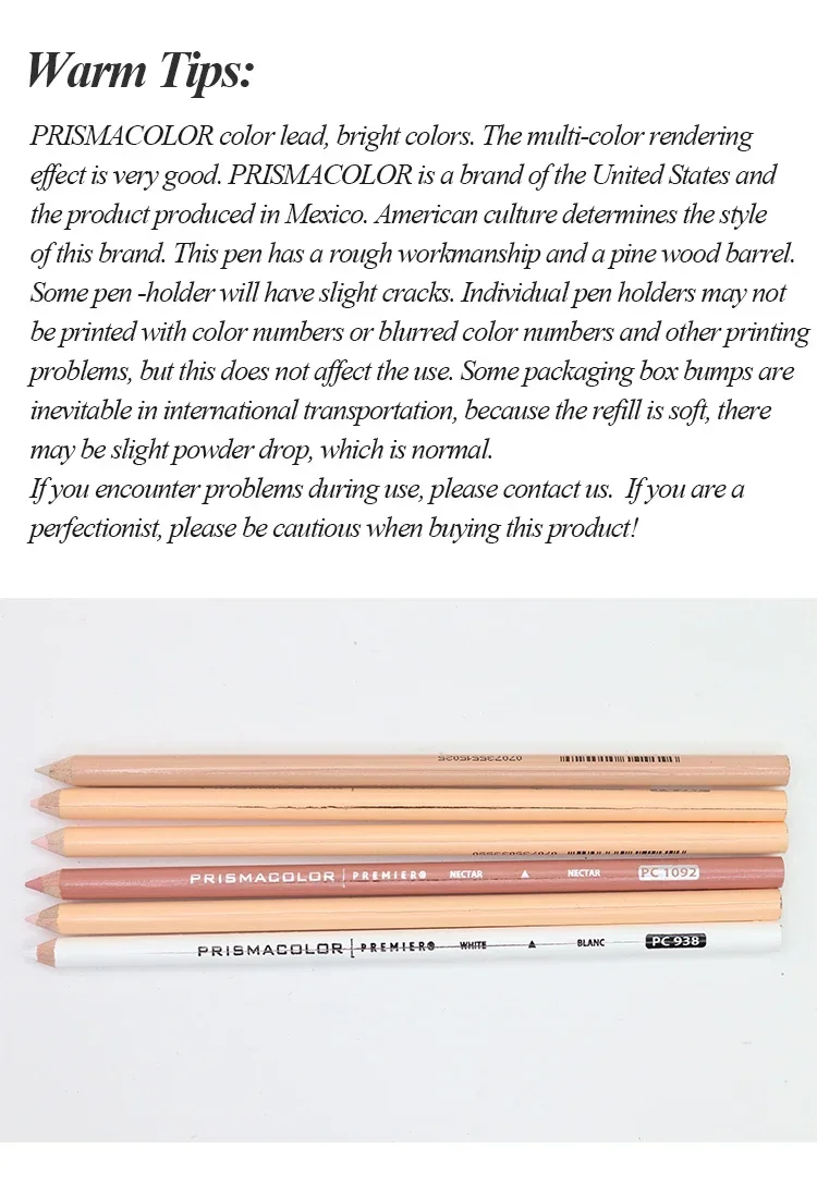 5pc PRISMACOLOR Premier Soft Core Buntstift Kunst Professionelle Schwarz Weiß PC935 PC938 Malerei Zeichnung Farbstift Liefert – Detail 1