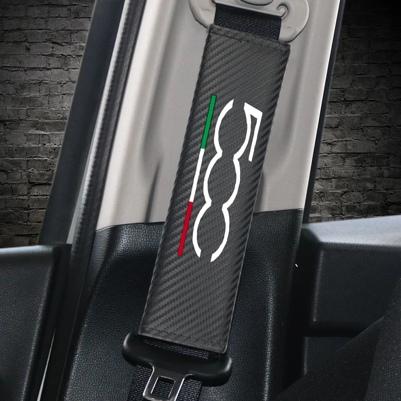 Car Styling Auto Pure Cotton Car Badge Case 2pcs For Fiat 500 500x Abarth 124 595 500C Stilo car accessories
