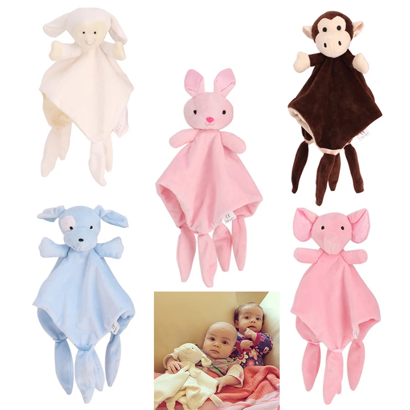 

New Soft Appease Towel Baby Toys Soothe Reassure Sleeping Animal Blankie Towel Educational Rattles Clam Toy Bebes Toys Doll