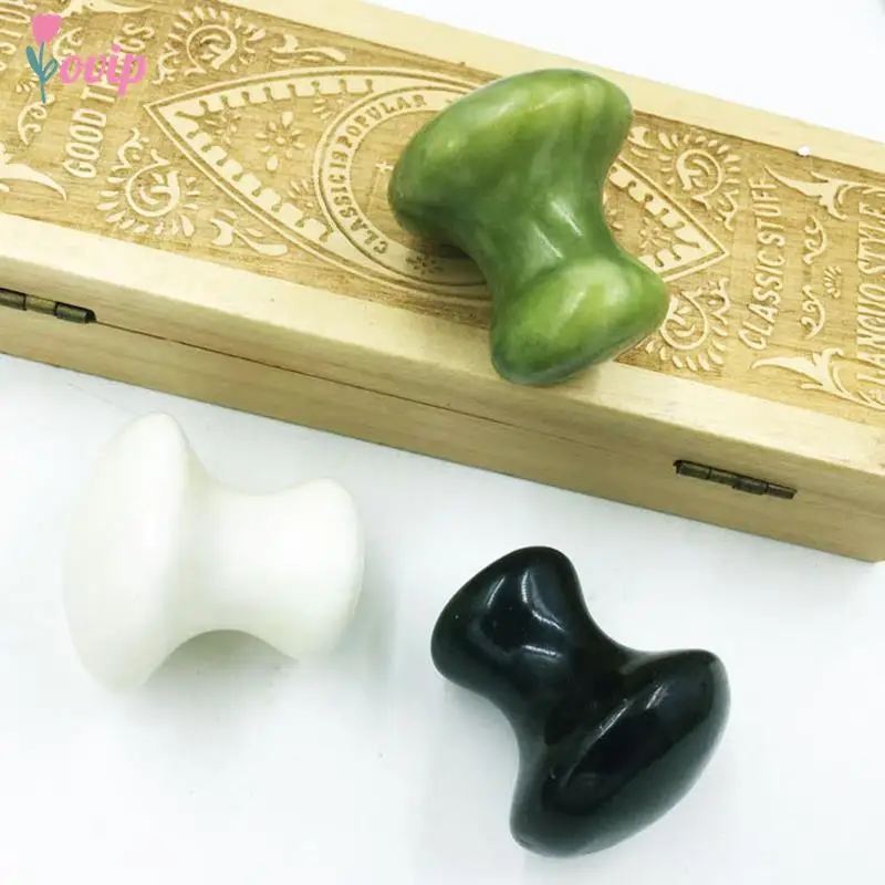 

Натуральный нефритовый кварцевый гриб для лица спина ног акупунктура массаж гуаша инструмент