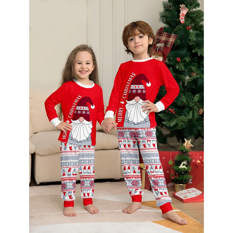 thumbnail image 5 of Pijamas navideños familiares a juego, pijamas de 2 piezas con estampado de cuadros rojos para Año Nuevo 2025, pantalones estampados para adultos, niños y bebés, ropa navideña, 5 of 5