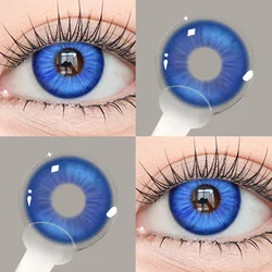 JeweLens Blue Color Cosplay Contact Lenses - Vibrant Big Eyes Effect, Premium Quality, Fast Shipping - -5.50 (MS 14.5mm)